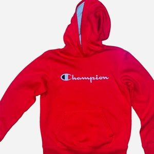 Boys Red Champion Hoodie